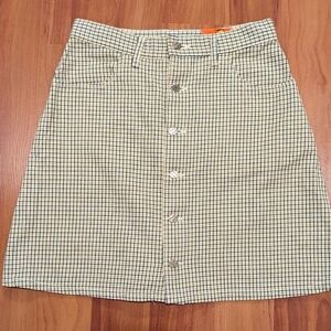 Vintage Pile of Trash Button Up Yellow Miniskirt